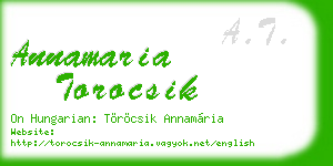 annamaria torocsik business card