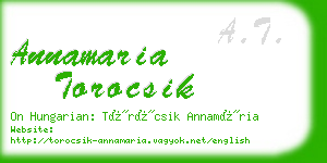 annamaria torocsik business card